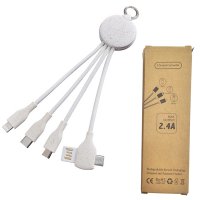 NAPÁJACÍ USB KÁBEL 6 V 1 Z PRÍRODNÝCH MATERIÁLOV
(WHEAT STRAW), PRÍVESOK