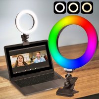 PRSTENCOVÁ LED LAMPA S KLIPSOU NA NOTEBOOK