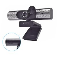 KOVOVÁ FULL HD WEBKAMERA S MIKROFÓNOM, 2 REPRODUKTORMI A KRYTKOU ŠOŠOVKY