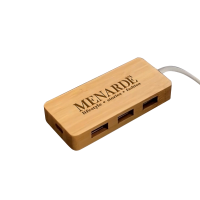 BAMBUSOVÝ DÁTOVÝ A NAPÁJACÍ USB HUB, 4 PORTY,
FSC CERTIFIKOVANÉ