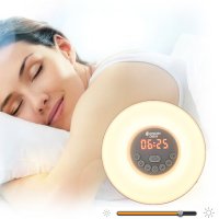SVETELNÝ BUDÍK A NOČNÁ LAMPA S FM RÁDIOM