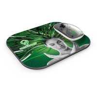 SET PODLOŽKY A BEZDRÔTOVEJ MYŠI S BEZDRÔTOVÝM NABÍJANÍM, CMYK + LED-LOGOM