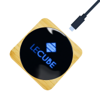 BAMBUSOVÁ BEZDRÔTOVÁ RÝCHLONABÍJAČKA
S CMYK A LED LOGOM, FSC