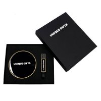 DARČEKOVÁ SÚPRAVA EKO S LED LOGOM: USB KĽÚĆ A BEZDRÔTOVÁ NABÍJAČKA