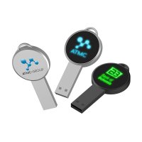 OKRÚHLY KOVOVÝ USB 2.0/3.0 DISK S LED LOGOM