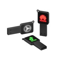 KOVOVÝ USB 2.0/3.0 FLASH DISK KĽÚČ S LED LOGOM