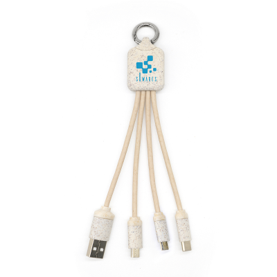 NAPÁJACÍ USB KÁBEL 3 V 1, Z PRÍRODNÝCH MATERIÁLOV