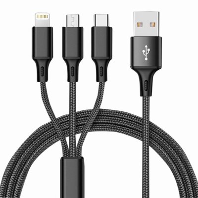Napájací USB kábel 3 v 1