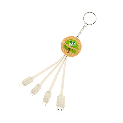 BAMBUSOVÝ NAPÁJACÍ USB KÁBEL 3 V 1