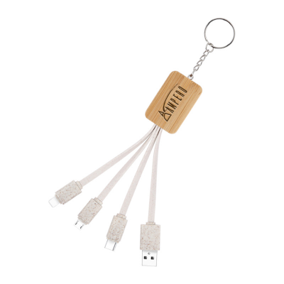 BAMBUSOVÝ NAPÁJACÍ USB KÁBEL 3 V 1