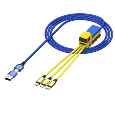 DLHÝ NABÍJACÍ (3A) KÁBEL USB 6 V 1, VO VLASTNOM 3D TVARE