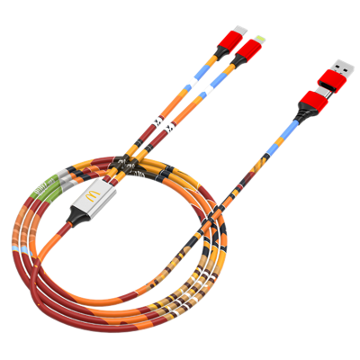 4 v 1 nabíjací USB kábel, možnosť CMYK potlače
