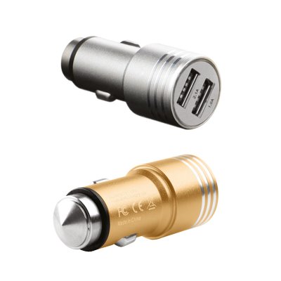Auto USB adaptér duálny s hrotom na rozbitie skla