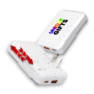 Plochý univerzálny cestovný adaptér SLIMPOWER, s USB-C a USB-A
