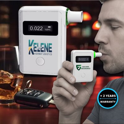 Alkoholtester s elektrochemickým senzorom fuel cell, LED displejom a krúžkom na kľúče