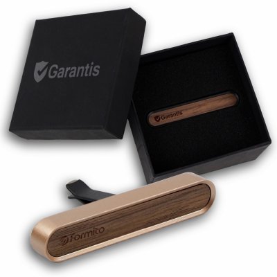 Elegantný drevený osviežovač vzduchu do auta, sada 5 vôní