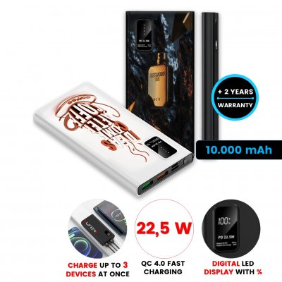 10000 mAh powerbanka VOLTURE 10 s LED displejom, QC 22,5 W a PD 20 W