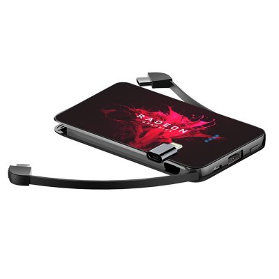 SLIM POWER BANKA SO VSTAVANÝMI KÁBLAMI, 4000 / 5000 mAh