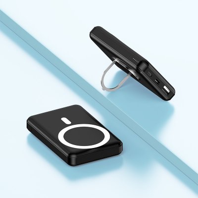 RÝCHLONABÍJACIA BEZDRÔTOVÁ POWERBANKA SO STOJANČEKOM PD 22,5 W + MAGSAFE 15 W KOMPATIBILNÁ, 10000 mAh