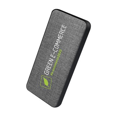 DUÁLNA POWERBANKA Z RPET (RECYKLOVANÝ PET), S BEZDRÔTOVÝM NABÍJANÍM, 8000 mAh