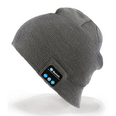 Zimná čiapka s bluetooth slúchadlami, tmavo šedá farba (PHO110)