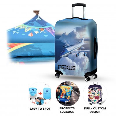 Elastický obal na kufor s vlastnou potlačou, veľkosť M