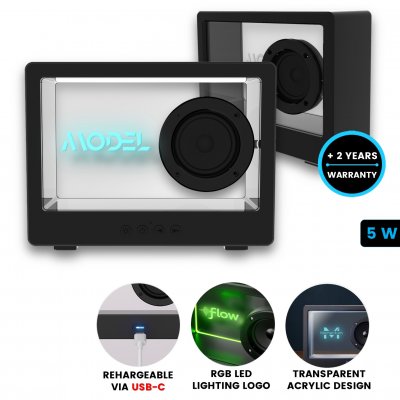 5 W bezdrôtový reproduktor s podsvieteným logom