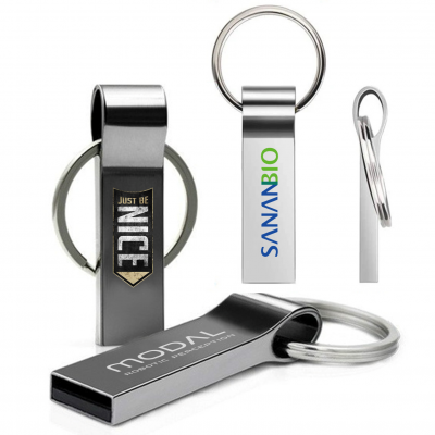 Kovový mini USB flash disk s krúžkom