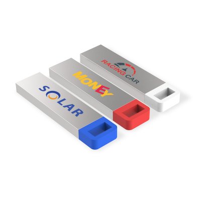 KOVOVÝ MINI USB FLASH DISK S FAREBNÝM PÚTKOM