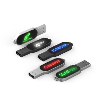 MINI KOVOVÝ USB 2.0/3.0 FLASH DISK KĽÚČ S LED LOGOM