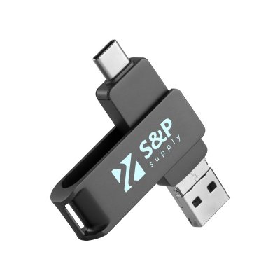 4 V 1 OTOČNÝ USB FLASH DISK, USB A
+ USB MICRO + TYPE-C + LIGHTNING
