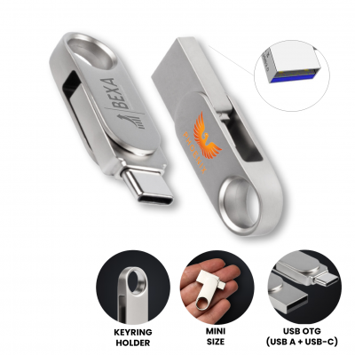 Mini USB flash disk s USB-C a USB, 3.0 32GB (UDM1242)