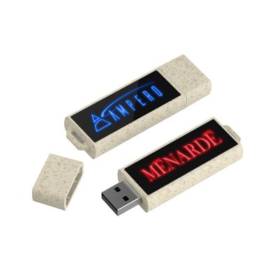 USB DISK S LED LOGOM, ROZLOŽITEĽNÝ MATERIÁL